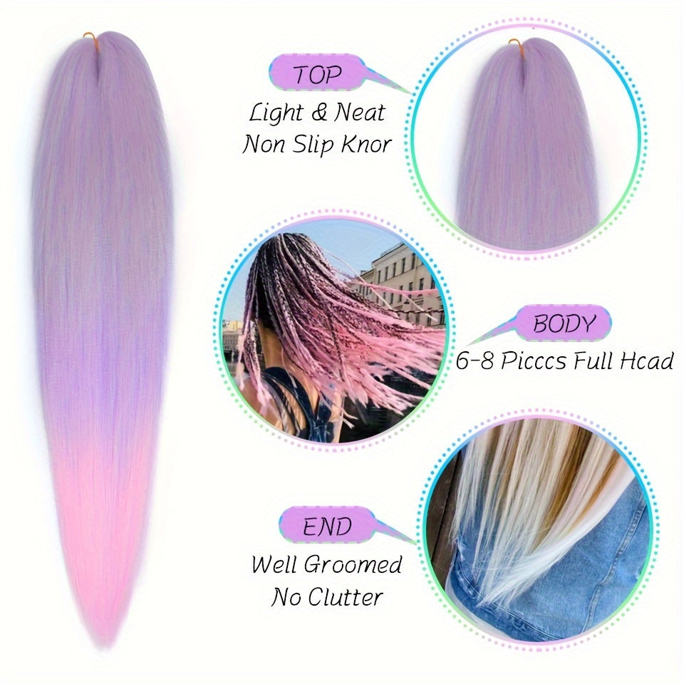 [Natural Look] 22 Inch 60G Kanekalon Synthetic Hair Extensions | High Temperature Fiber | For Women | Natural Look | Elegant