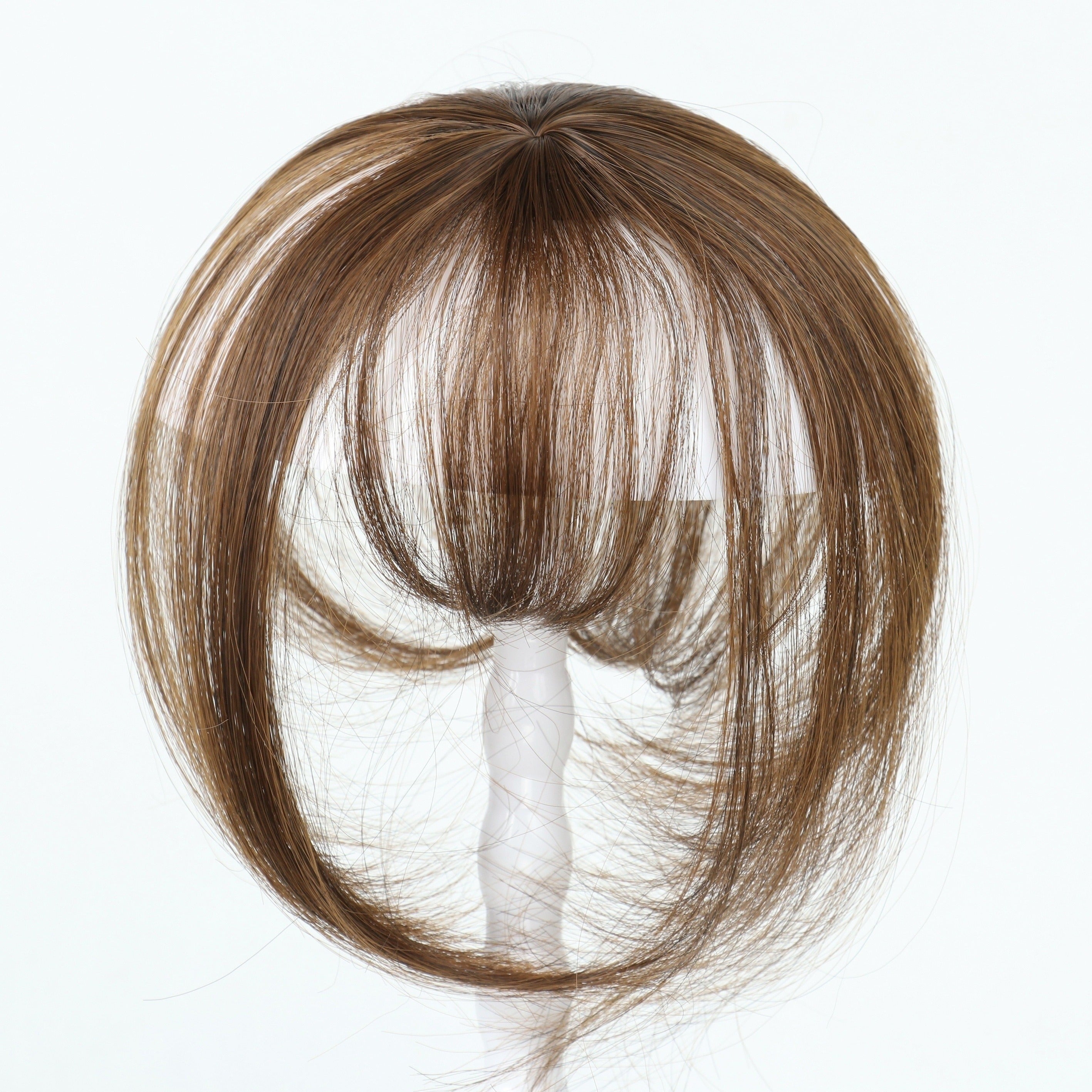 [Everyday Elegance] Chic 3D Clip-In Bangs Fringe for Women - Invisible Synthetic Hairpiece, Natural Black, Straight Style, Fit, with Temples - Perfect for Daily Wear