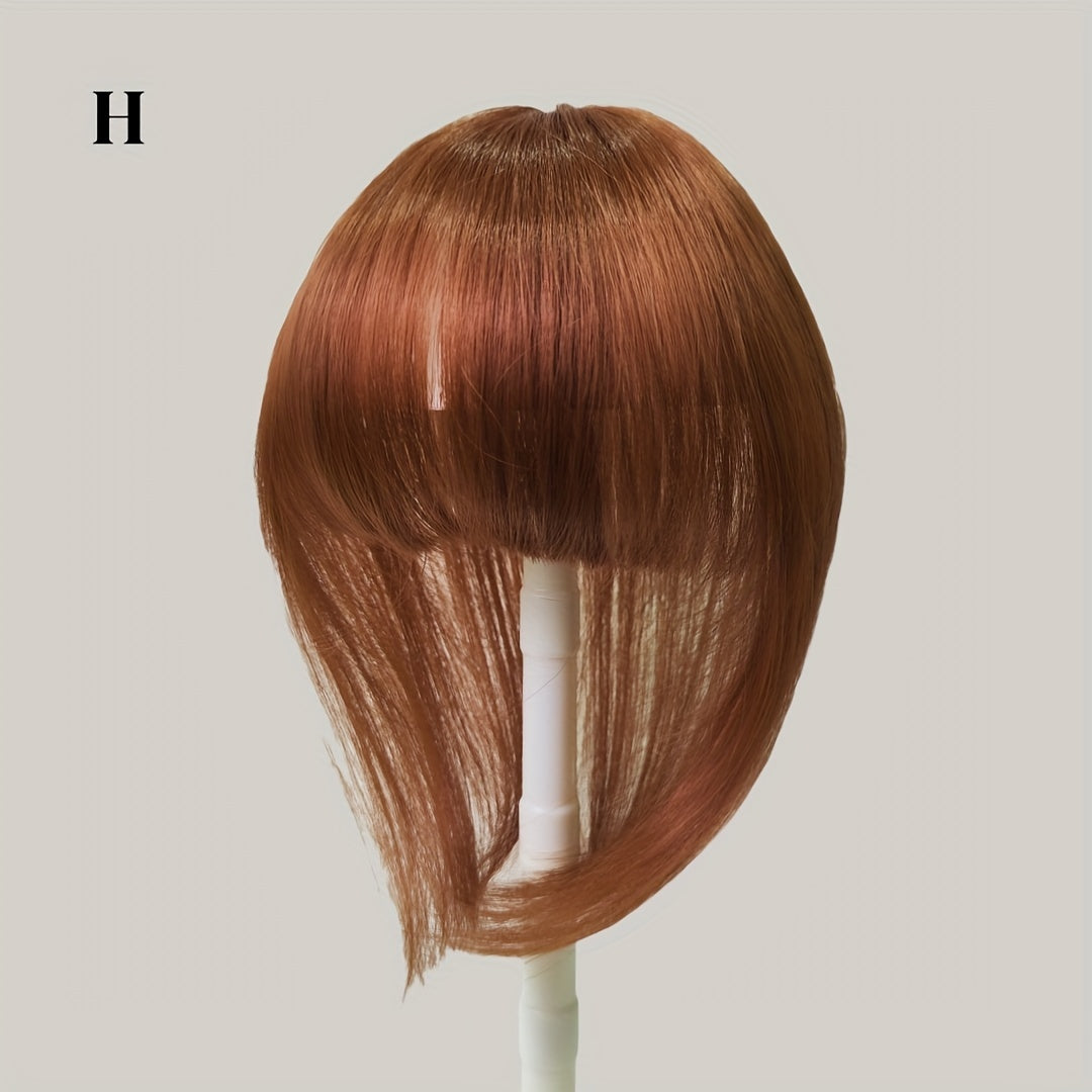 Instant 360° Straight Synthetic Hair Clip-In Bangs Toppers - Easy to Use, Suitable for All Hair Types, Natural Looking Hair Extensions for Women(15 Different Colors\30G)