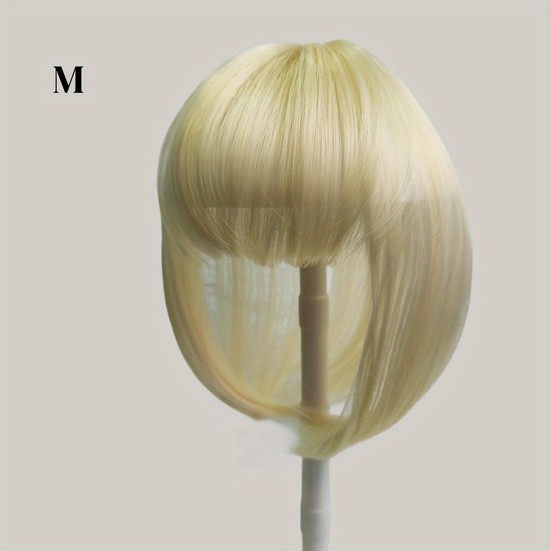 Instant 360° Straight Synthetic Hair Clip-In Bangs Toppers - Easy to Use, Suitable for All Hair Types, Natural Looking Hair Extensions for Women(15 Different Colors\30G)