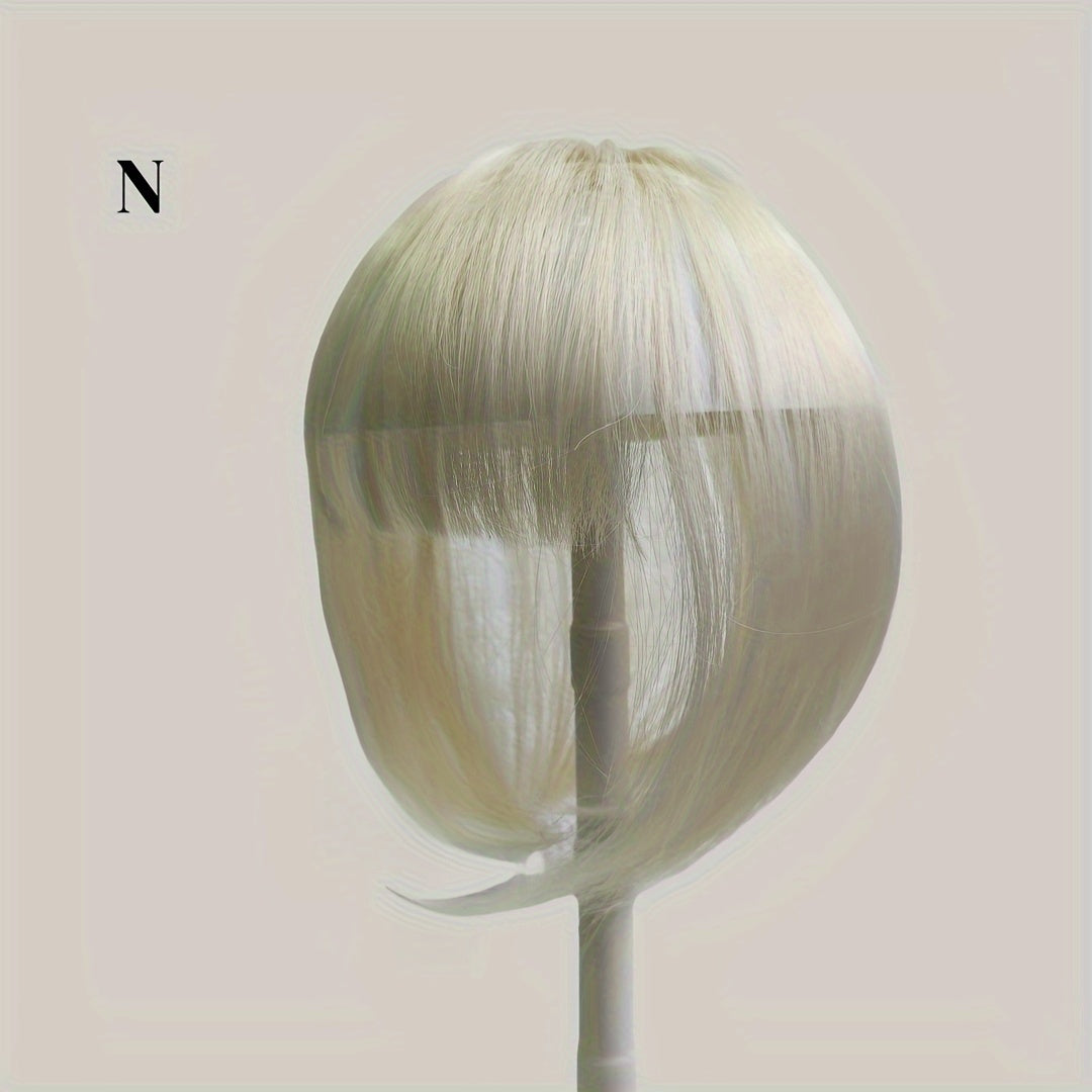 Instant 360° Straight Synthetic Hair Clip-In Bangs Toppers - Easy to Use, Suitable for All Hair Types, Natural Looking Hair Extensions for Women(15 Different Colors\30G)