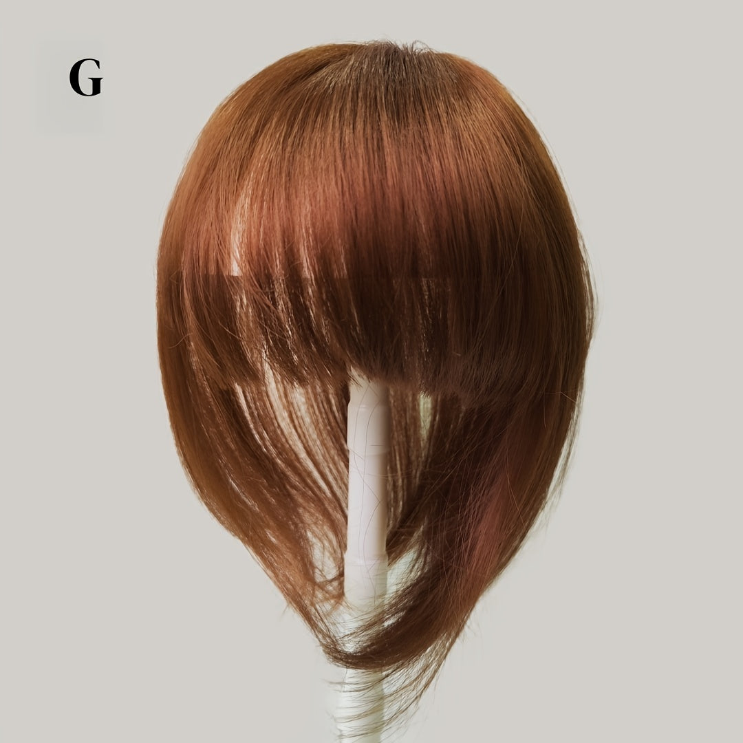 Instant 360° Straight Synthetic Hair Clip-In Bangs Toppers - Easy to Use, Suitable for All Hair Types, Natural Looking Hair Extensions for Women(15 Different Colors\30G)