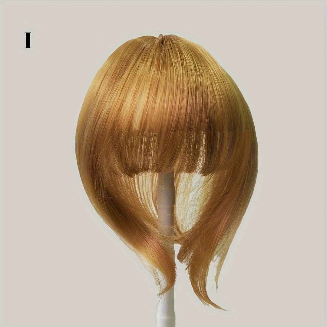 Instant 360° Straight Synthetic Hair Clip-In Bangs Toppers - Easy to Use, Suitable for All Hair Types, Natural Looking Hair Extensions for Women(15 Different Colors\30G)