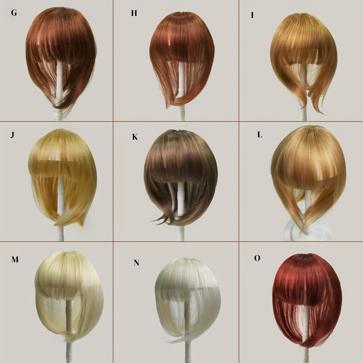 Instant 360° Straight Synthetic Hair Clip-In Bangs Toppers - Easy to Use, Suitable for All Hair Types, Natural Looking Hair Extensions for Women(15 Different Colors\30G)