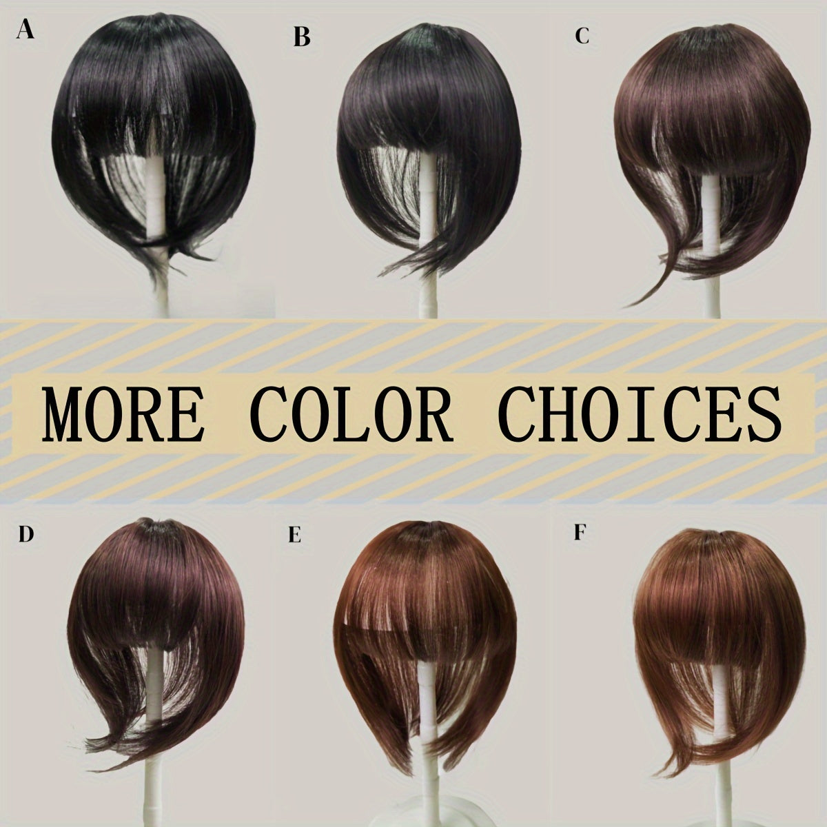 Instant 360° Straight Synthetic Hair Clip-In Bangs Toppers - Easy to Use, Suitable for All Hair Types, Natural Looking Hair Extensions for Women(15 Different Colors\30G)