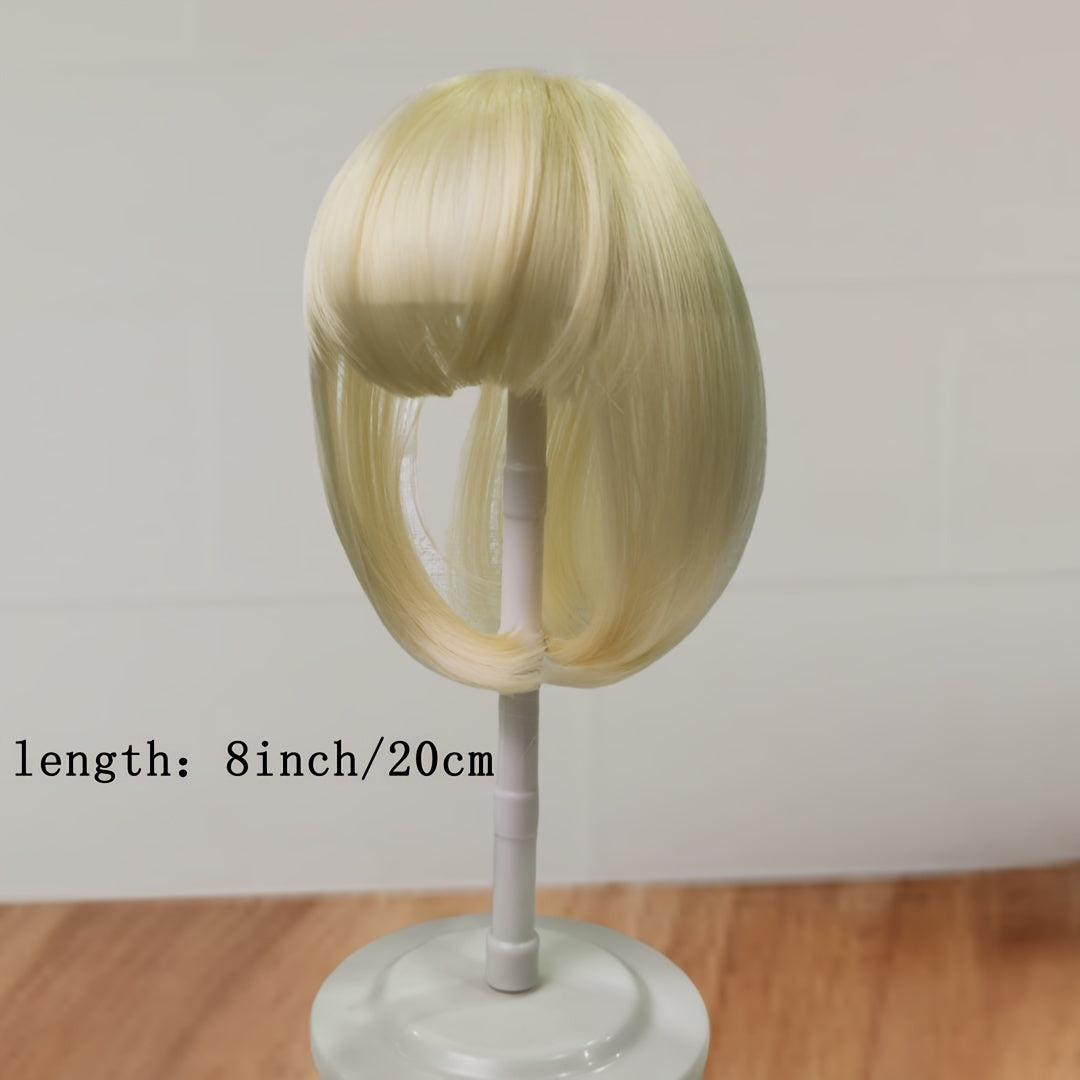 Instant 360° Straight Synthetic Hair Clip-In Bangs Toppers - Easy to Use, Suitable for All Hair Types, Natural Looking Hair Extensions for Women(15 Different Colors\30G)