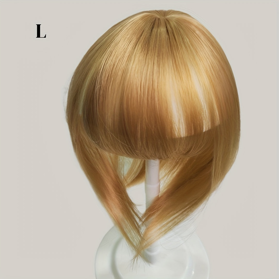 Instant 360° Straight Synthetic Hair Clip-In Bangs Toppers - Easy to Use, Suitable for All Hair Types, Natural Looking Hair Extensions for Women(15 Different Colors\30G)