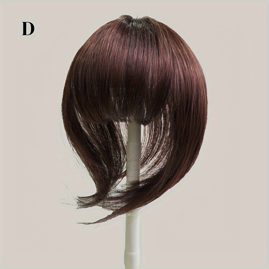Instant 360° Straight Synthetic Hair Clip-In Bangs Toppers - Easy to Use, Suitable for All Hair Types, Natural Looking Hair Extensions for Women(15 Different Colors\30G)