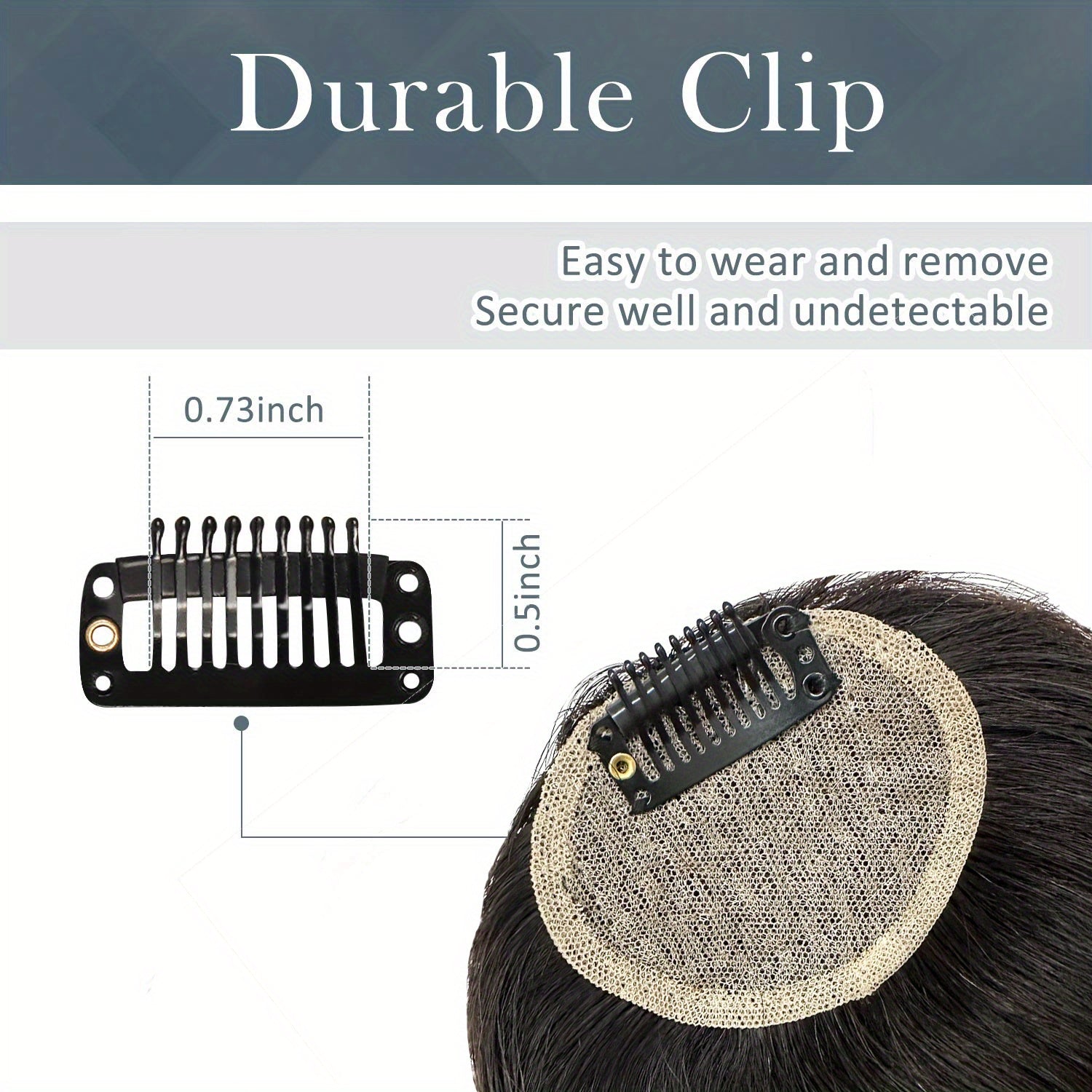 Clip-In Bangs Real Human Hair Extensions with Fringe & Temples - Natural Curved Straight Hairpieces for Women, Easy to Style Daily Wear, Adds Volume & Dimension, Versatile Hairpiece, Elegant Hairpiece, Secure Clip Attachments
