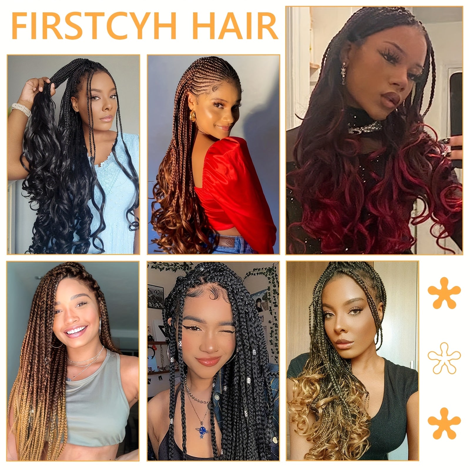 7 Packs French Curl Braiding Hair - 40.64 cm Curly Braiding Hair French Curls Braiding Hair Extensions For Black Women (40.64 cm (7Packs), 1B/Bug, 1B/33/30)