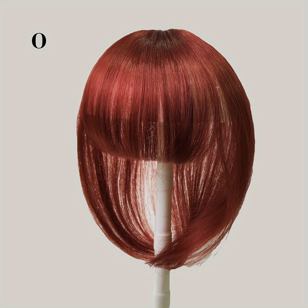 Instant 360° Straight Synthetic Hair Clip-In Bangs Toppers - Easy to Use, Suitable for All Hair Types, Natural Looking Hair Extensions for Women(15 Different Colors\30G)