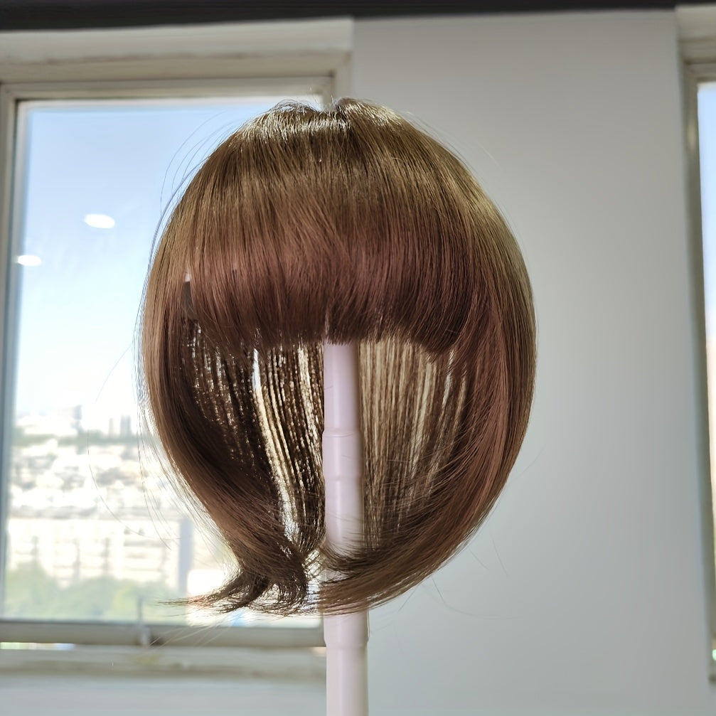 Instant 360° Straight Synthetic Hair Clip-In Bangs Toppers - Easy to Use, Suitable for All Hair Types, Natural Looking Hair Extensions for Women(15 Different Colors\30G)