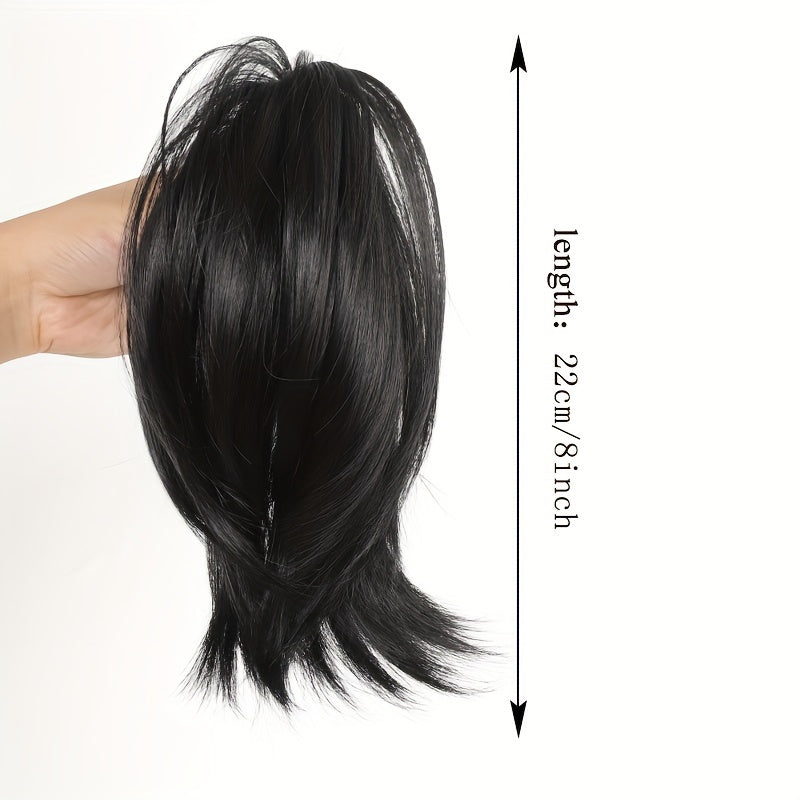Chic Claw-Clip Ponytail Extension for Women - Straight Synthetic Hair, Versatile & Easy to Style