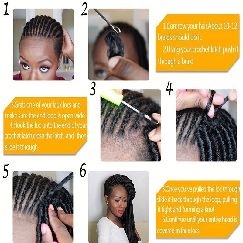 3pcs Premium Synthetic Crochet Box Braids, 60.96 cm Pre-Looped for Easy Installation - Knotless Box Braided Hair Extensions in Black, Brown, and Blue Gradient for Women, Easy Install Braids|Gradient Box Braids|Natural Look Braids, Crochet Braids