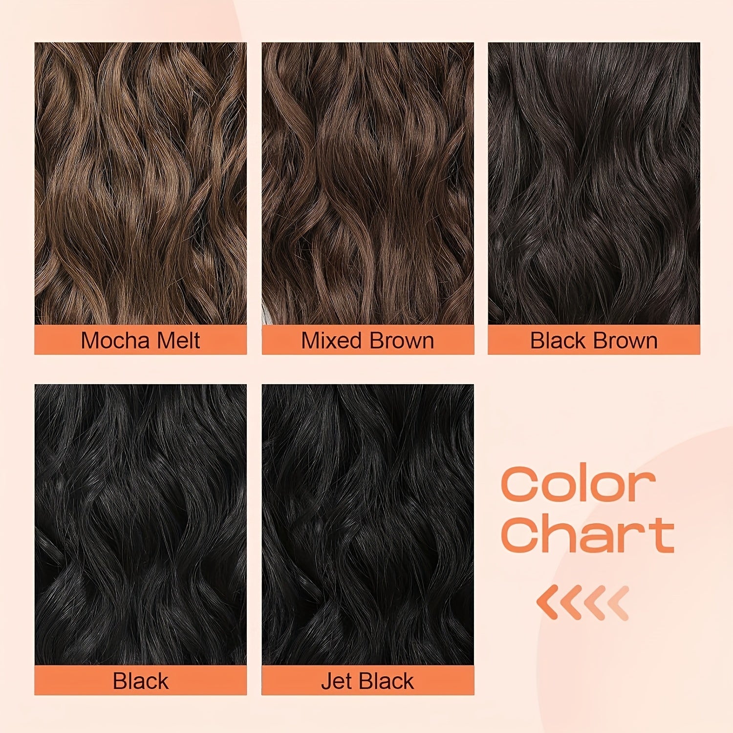 4pcs 40.64cm Half Up Half Down Ponytail Extension Set, Long Wavy Clip in Hair Extensions 3 Styles in 1 Tangle-Resistant Natural Soft Thick Fake Wrap Around Ponytail Synthetic Hairpiece
