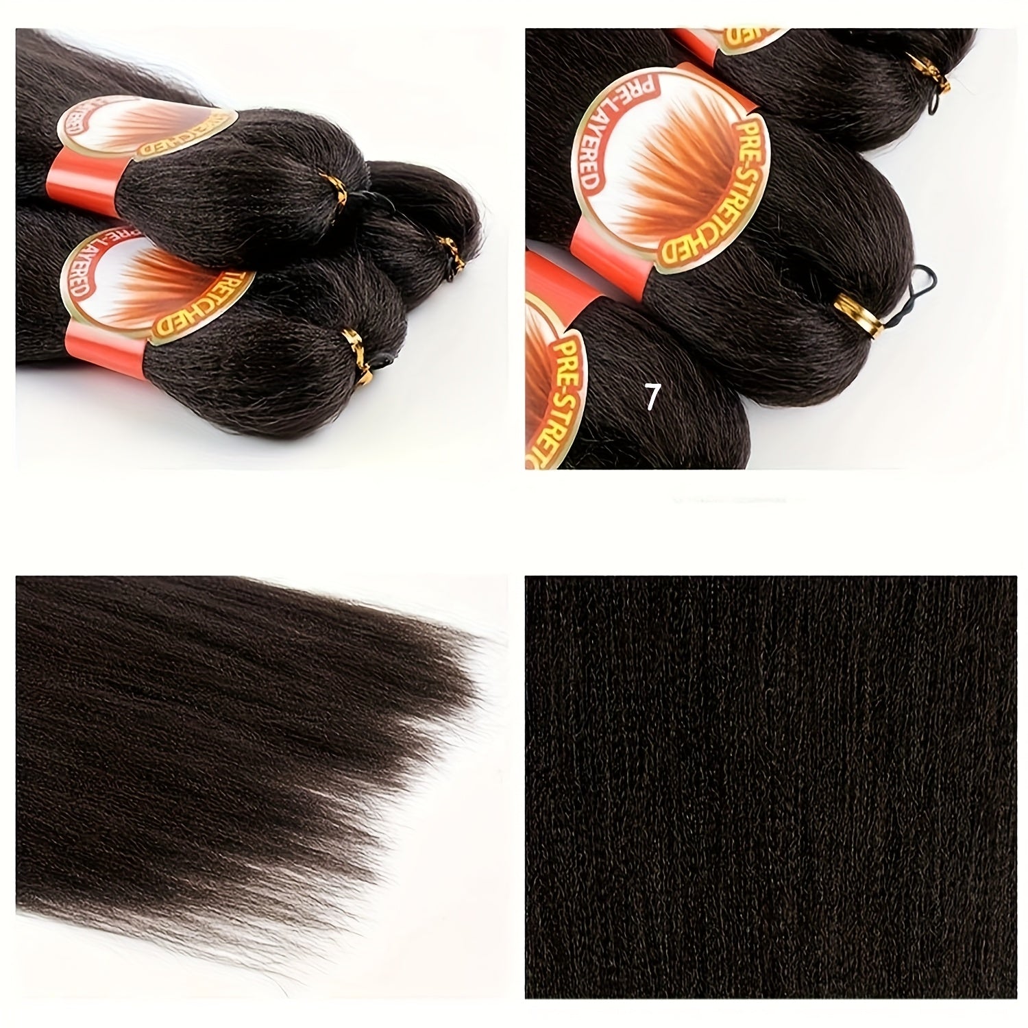 3x Stretch Kanekalon Hair Extensions - 66.04 cm Pre-Stretched Braiding Hair, Natural Black, Heat Resistant, Easy to Style, Perfect for Everyday & Special Occasions, Versatile Hairpiece, Sleek Hairpiece, Heatresistant Hair
