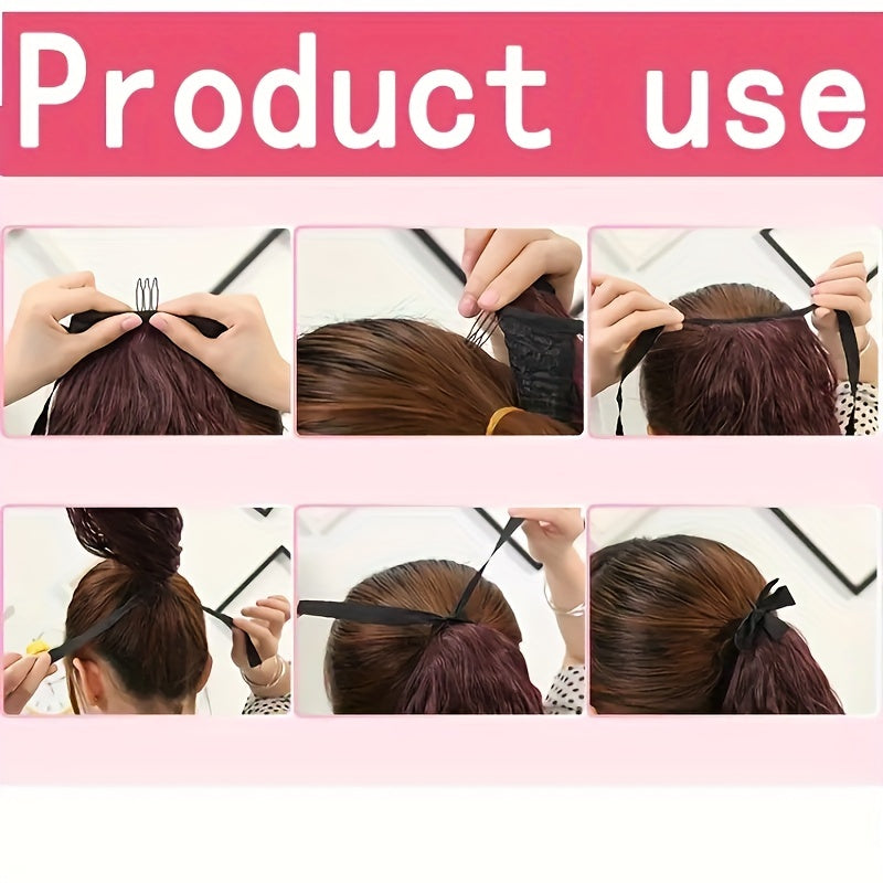 Box Braids Ponytail With Ribbon Tie Wrapped Around Ponytail Extensions Synthetic Hair Extensions Elegant For Daily Use Hair Accessories Halloween Christmas